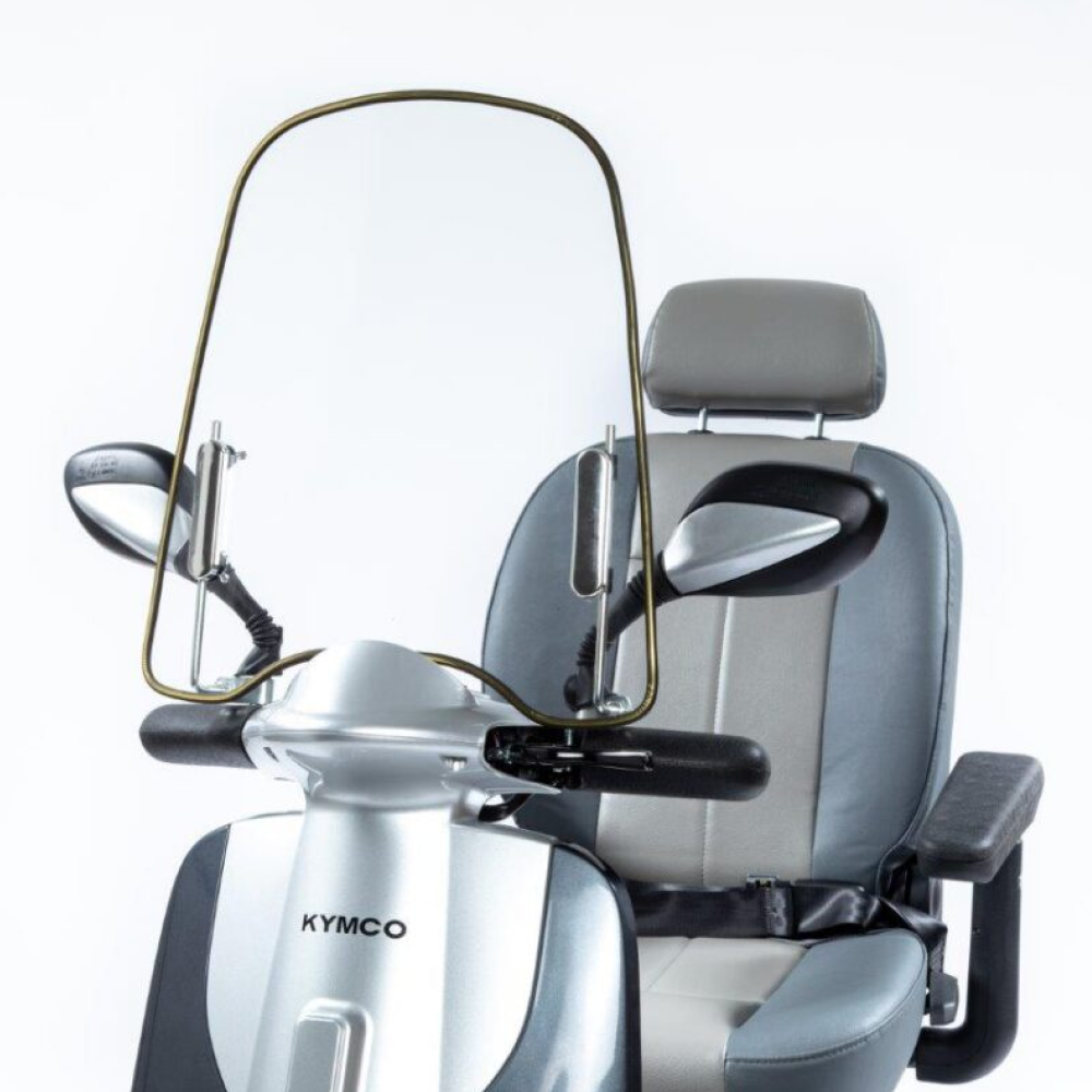 Vindskærm monteret på en elscooter